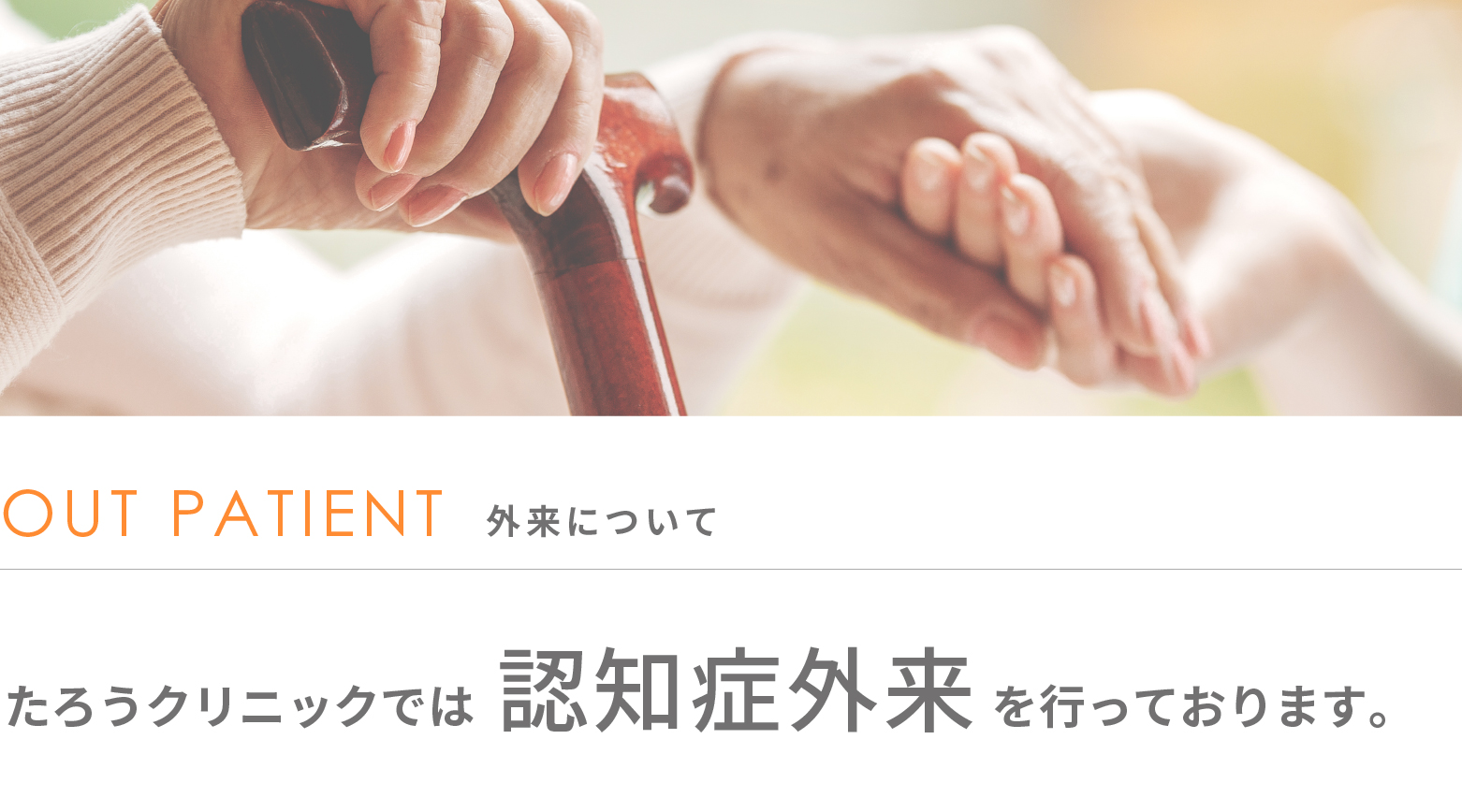 たろうクリニックでは認知症外来を行っております。